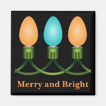 Kerstlichten Trio Oranje en Blauw Magneet