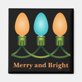 Kerstlichten Trio Oranje en Blauw Magneet