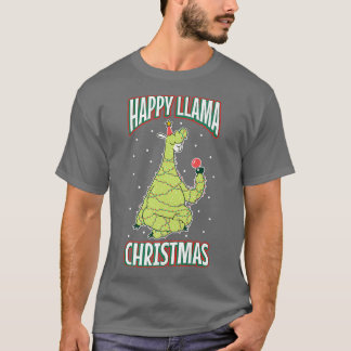 Kerstlichten wintervakantie blije diersoort t-shirt
