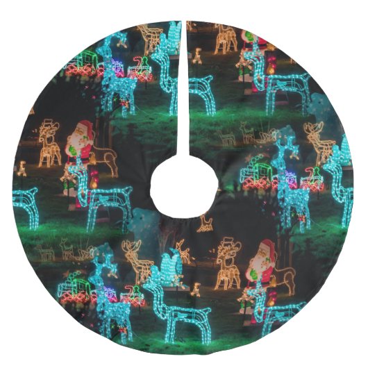 kerstlichten xmas tree skirt kerstboom rok (Voorkant)