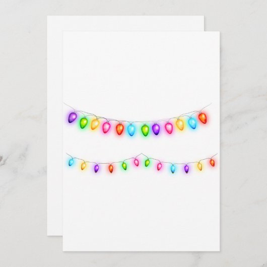 Kerstlichtfeestkaart Feestdagenkaart (Voorkant / Achterkant)