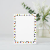 Kerstlichtgrens Feestdagenkaart (Staand voorkant)