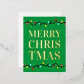 Kerstlichtjes Folie Feestdagen Briefkaart (Voorkant / Achterkant)