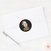Kerstlichtjes Ijsje Met Kerstmannenhoed Des Ronde Sticker (Envelop)