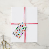 Kerstlichtjes In De Sneeuw Cadeaulabel (Met Touw)