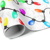 Kerstlichtjes In De Sneeuw Cadeaupapier (Rol Hoek)