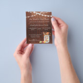 Kerstlichtjes in metseljars van hout - rustieke ui flyer (Hand)
