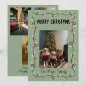 Kerstlichtjes Kerstkaart (Voorkant / Achterkant)