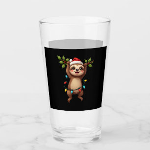 Kerstlichtjes Luiaard met Kerstmuts - Luiaard Lief Glas