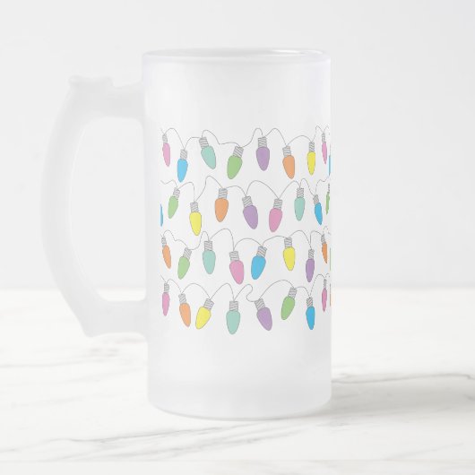 kerstlichtjes matglas bierpul (Links)