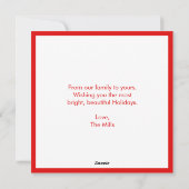 Kerstlichtjes Merry & Bright Feestdagenkaart (Achterkant)