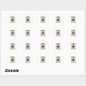 Kerstlichtjes Merry Turtlemas Cute Turtle Kerstman Ronde Sticker (Vel)