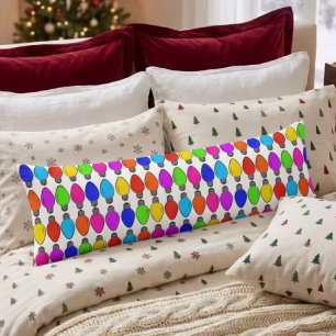 Kerstlichtjes Patroon Body Worp Kussen