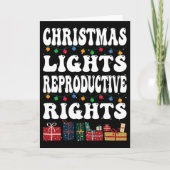Kerstlichtjes Reproductieve Rechten Pro-choice Fem Kaart (Voorkant)