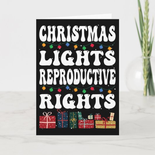 Kerstlichtjes Reproductieve Rechten Pro-choice Fem Kaart (Voorkant)