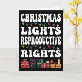 Kerstlichtjes Reproductieve Rechten Pro-choice Fem Kaart (Gele Bloem)