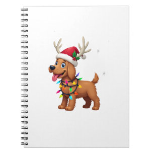 Kerstlichtjes Soft Coated Wheaten Terrier Hond T Notitieboek