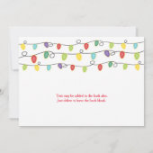 Kerstlichtjes Vakantie Feestelijke Feest Uitnodigi Kaart (Achterkant)