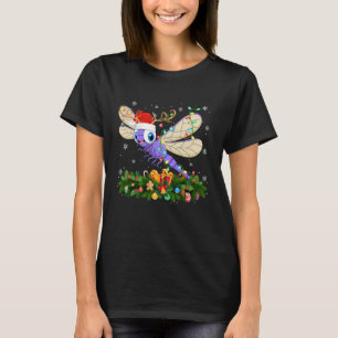 Kerstlichtjes van libelle herten Kerstman Kerstmis T-shirt