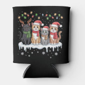 Kerstlichtjes voor katten Sinterklaas Kerstkat Lie Blikjeskoeler (Voorkant)