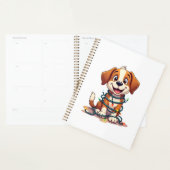 Kerstlichtjes voor vrolijke beagles planner (Display)