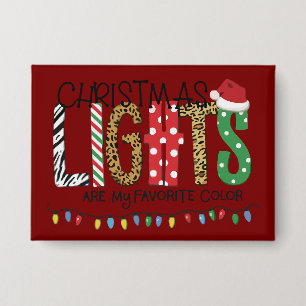 Kerstlichtjes zijn mijn favoriete kleur Sinterklaa Button