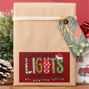 Kerstlichtjes zijn mijn favoriete kleur Sinterklaa Rechthoekige Sticker
