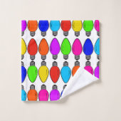 Kerstlichtjespatroon Bad Handdoek (Wasdoekje)