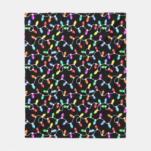 Kerstlichtpatroon Fleece Deken (Voorkant)