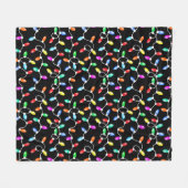 Kerstlichtpatroon Fleece Deken (Voorkant (Horizontaal))