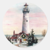 Kerstlichtsticker Ronde Sticker (Voorkant)