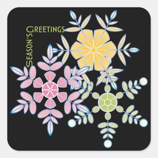 Kerstlichtstickers Vierkante Sticker (Voorkant)