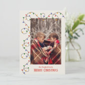 Kerstlichtstranskaart Feestdagenkaart (Staand voorkant)