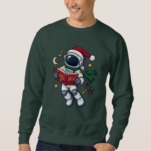 Kerstlied Astronaut in de Ruimte Trui (Voorkant)