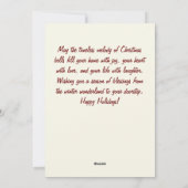 Kerstlied Belletje Feestdagenkaart (Achterkant)