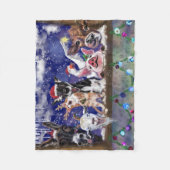 Kerstlied - Dierenfeest Fleece Deken (Voorkant)