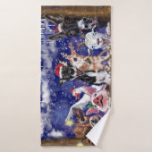 Kerstlied - Dierenfeest - Happy Badhanddoek (Badhanddoek)