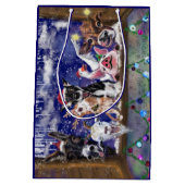 Kerstlied - Dierenfeest - Happy - Medium Cadeauzakje (Achterkant)