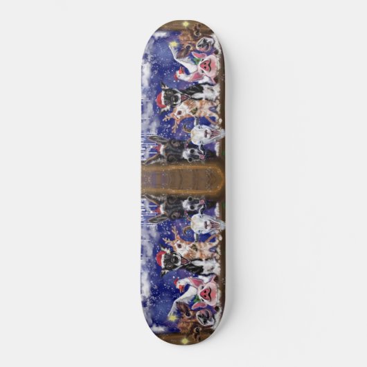 Kerstlied - Dierenfeest - Happy Persoonlijk Skateboard (Voorkant)