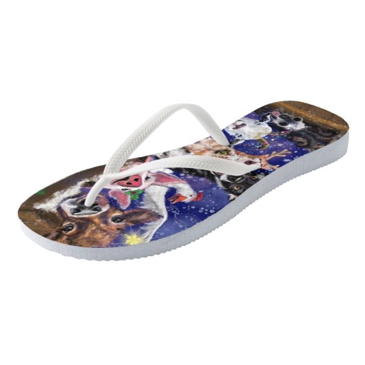 Kerstlied - Dierenfeest - Happy Teenslippers (Schuin)