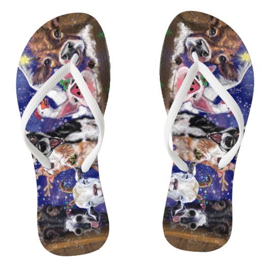 Kerstlied - Dierenfeest - Happy Teenslippers (Voetbed)