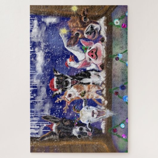 Kerstlied - Dierenfeest Legpuzzel (Verticaal)