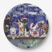 Kerstlied - Dierenfeest Papieren Bordje (Voorkant)