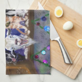 Kerstlied - Dierenfeest Theedoek (Quarter Fold)