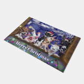 Kerstlied - Dierenfeest - Vrolijk kerstfeest Deurmat (Schuin)