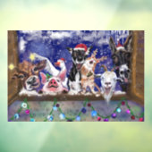 Kerstlied Dierenfeest Vrolijk Kerstfeest Grappig Raamsticker (Vel 3)