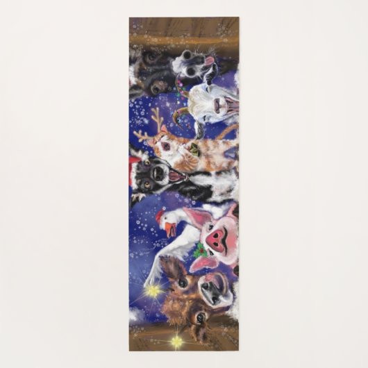 Kerstlied - Dierenfeest Yogamat (Achterkant)