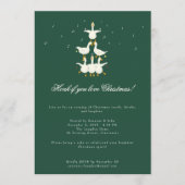 Kerstlied feest grappige ganzen koor uitnodiging (Voorkant)