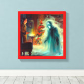 Kerstlied Geest van de Toekomstige Kerst Canvas Afdruk (Insitu (Houten vloer))