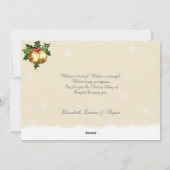 Kerstlied Jingle Bells Foto Feestdagenkaart (Achterkant)